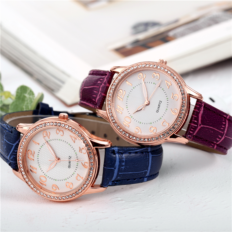 Ladie Watches 2023 Luxury Diamond Luminous Women's Wrist Watches Women Leather Strap Bracelet Watch For Female Relogio Feminino