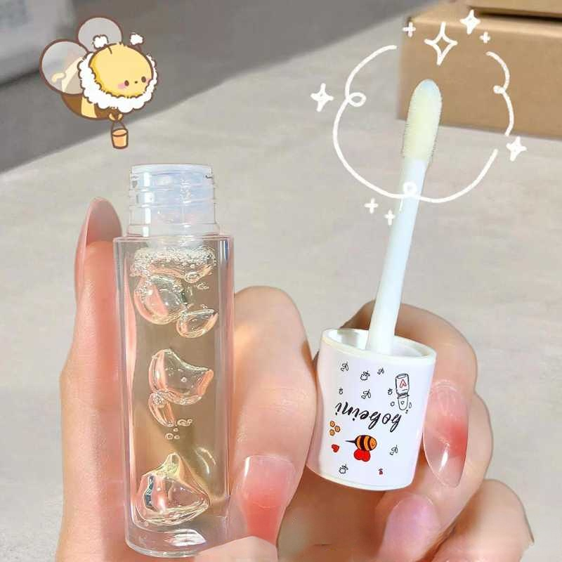 1PC Lip Balm Oil Honey Milk Lip Gloss Lighten Lip Lines Natural Ingredients Treatment Not Sticky Hydrate Lip Care Moisturizing