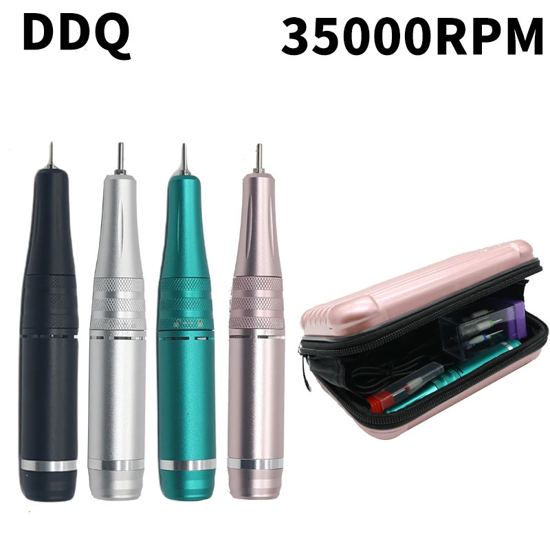 DDQ Electric Nail Drill 35000RPM Professional Electric Nail File Kit for Acrylic Gel Nails Manicure Pedicure Home Use 240627