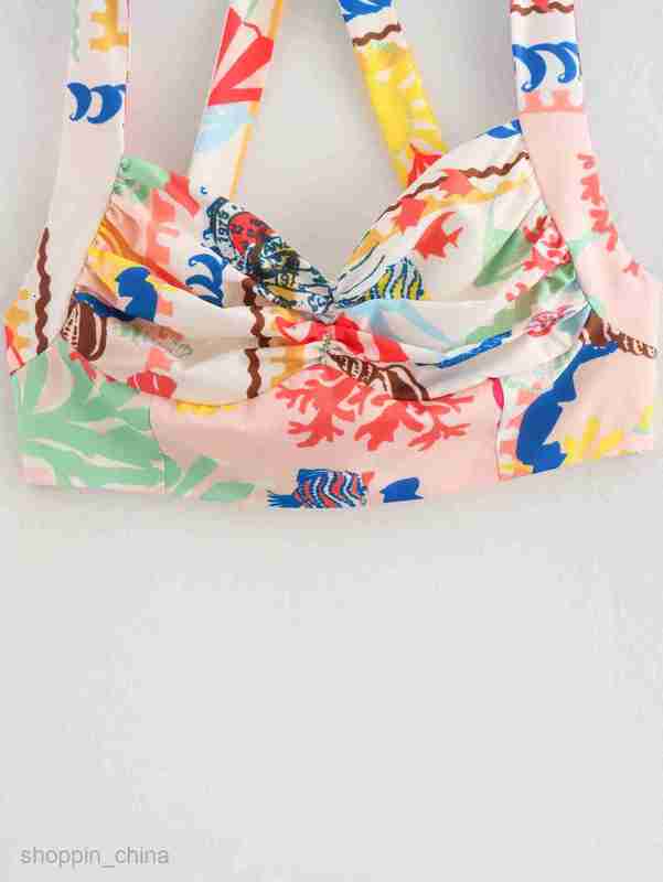 Basic Casual Women Dresses Women's clothing summer patchwork printed top patchwork printed cape skirt casual set B69046