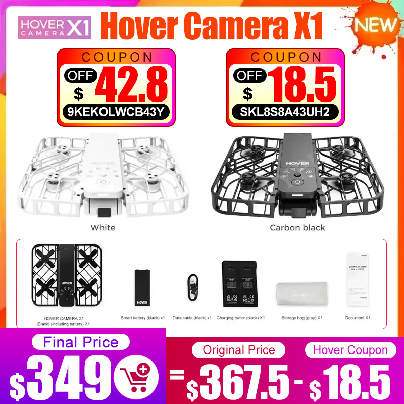 Hover Camera X1 125g Hoverair x1 Foldable Portable Unlock Advanced Shots Camera Drones Revolutionary Flying Camera Mini Drone