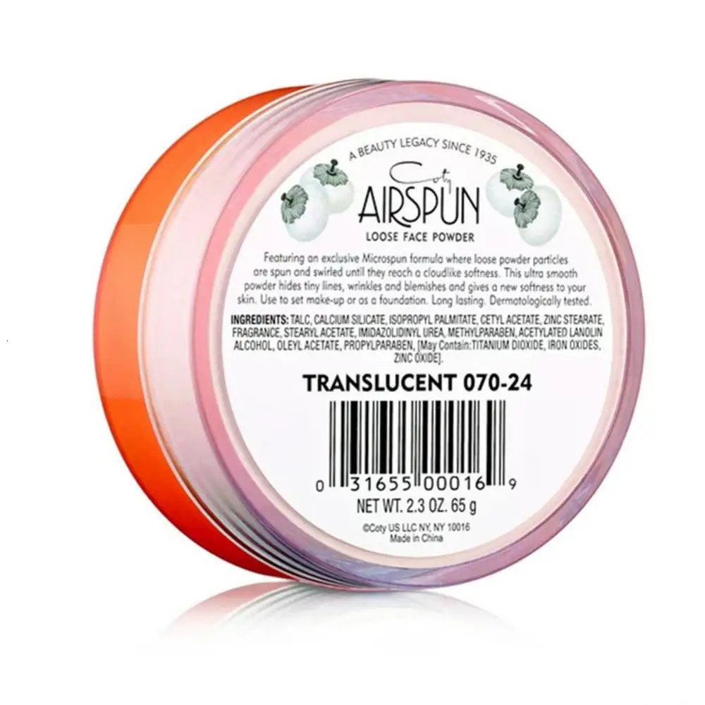 65g Matte Finish Loose Powder Translucent Makeup Powder Professional Face Oil Control Concealer Brighten Powder Invisible Pores 240627