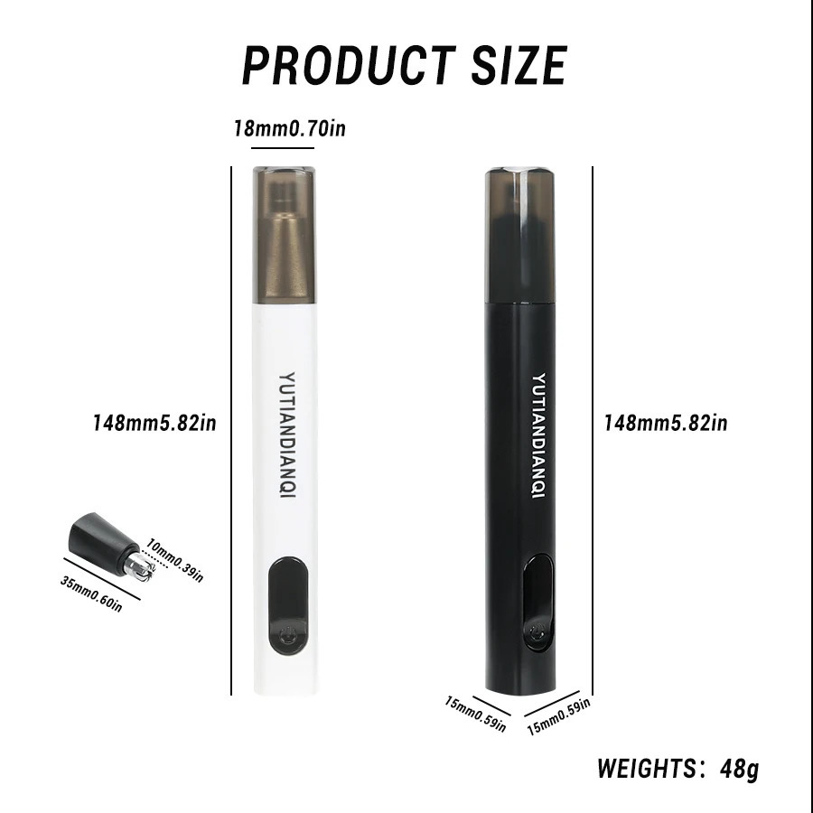 Nose Hair Trimmer Stainless Steel Eyebrow Auto Trimmer Suitable For Nose Hair Razor Washable Portable Nose Hair Trimmer 240627