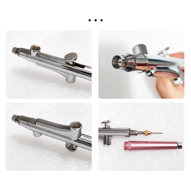 Air Brush Double Action Gravity Feed Nozzle Spray Guns Cake Decorating Brushes For Nail Manicure Art Crafts Cake Art M4YD 240627