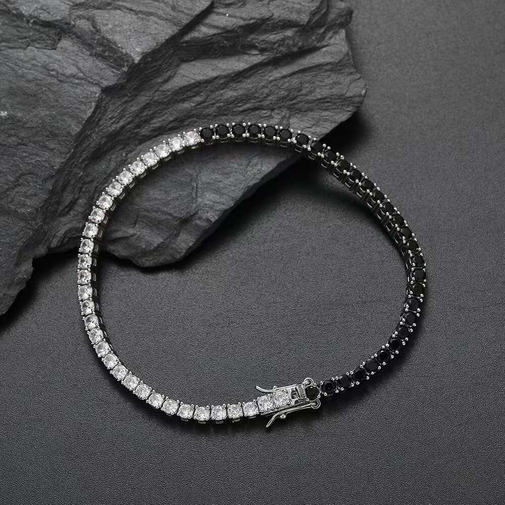 Tennis Bracelet, Jewelry Brand Designer VVS Black Moissanite Bracelet Hip Hop 3mm 4mm 5mm 7-8 inch Ice Dia Pure Sier Valentine's Day Gift