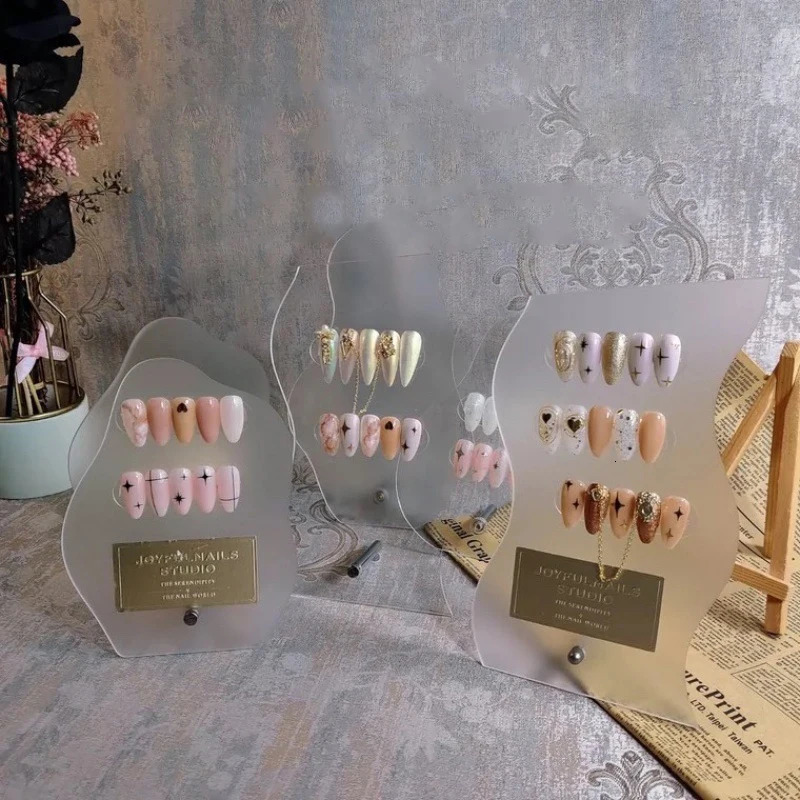 1PCS Nail Art Display Board Manicure Display Racks Card Display Tray Mixed Paint Board Nail Art Display Rack Acrylic Color Plate 240627