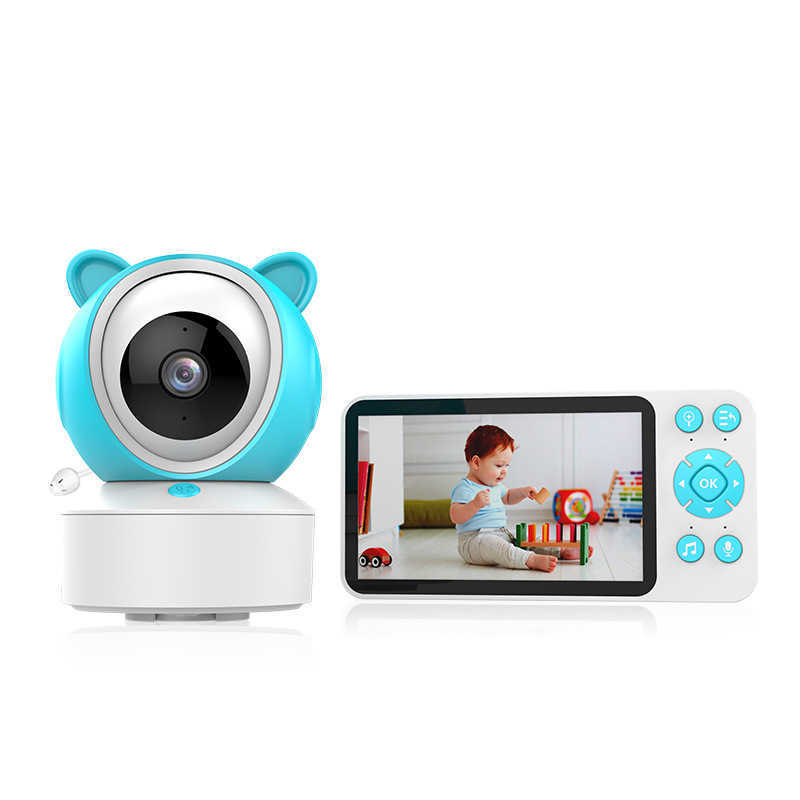 5 Inch Baby Care Monitor IP Camera Wireless Monitoring Cameras Dual Mode Wifi Home Surveillence Video Camera Night Vision 2.4G Voice Temperture Motion