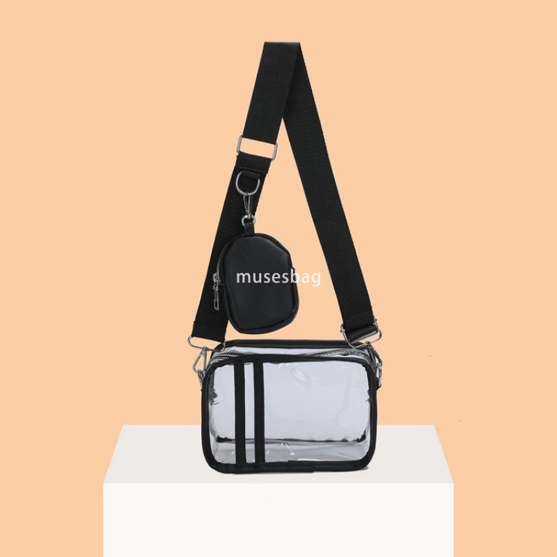 Fashion Women's Designer New PVC Knitted Colorful Shoulder Strap Diagonal Strap Bag Small Zero Wallet Korean Multi functional Small Square Bag Si