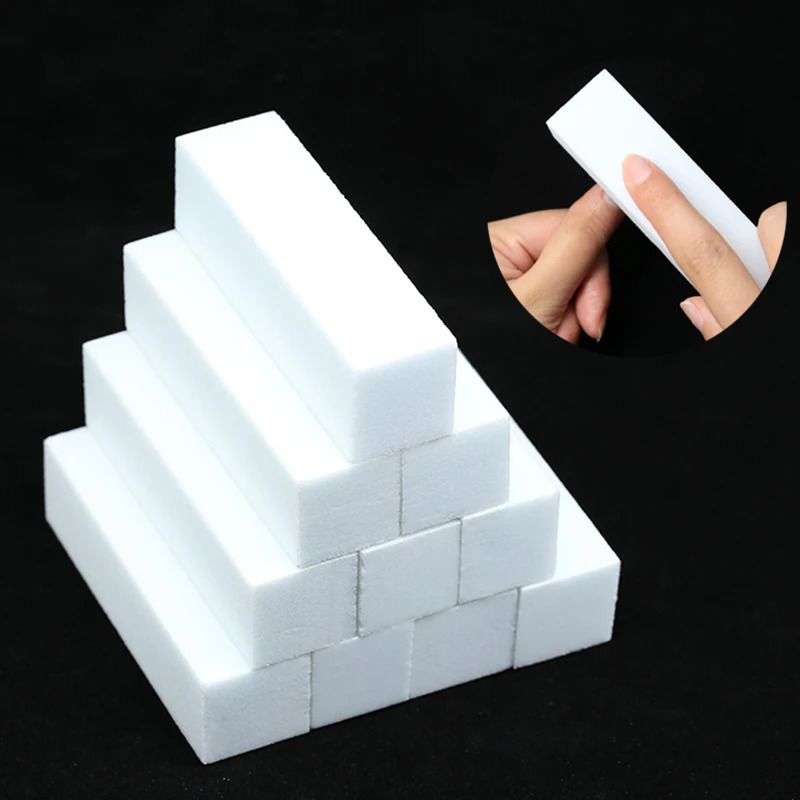 Nail Art Buffer Grinder Buffing Block White Nail File For Pedicure Tips Manicure Care Sponge Buffer Gel Polish Accessories Tools 240627