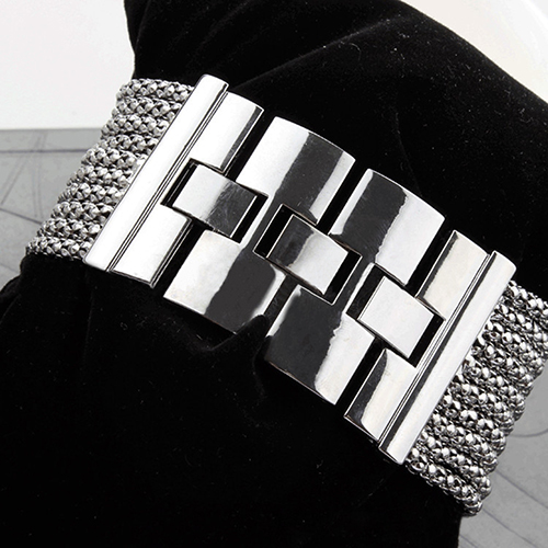 Quartz Wristwatch Women's Watch RelogioFeminino Silver Tone Band Rhinestone Bangle Bracelet Watch For WomenMontreFemmeRelojMujer