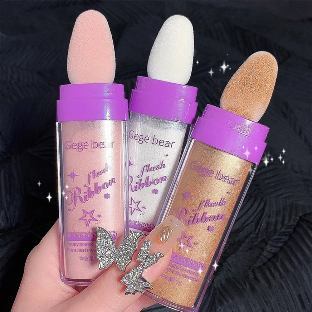 Polvo Hadas Face Body Highlight 3 Colors Cosmetics Highlighter Powder Shimmer Contour Blush Powder Face Makeup Fairy Powder 240627