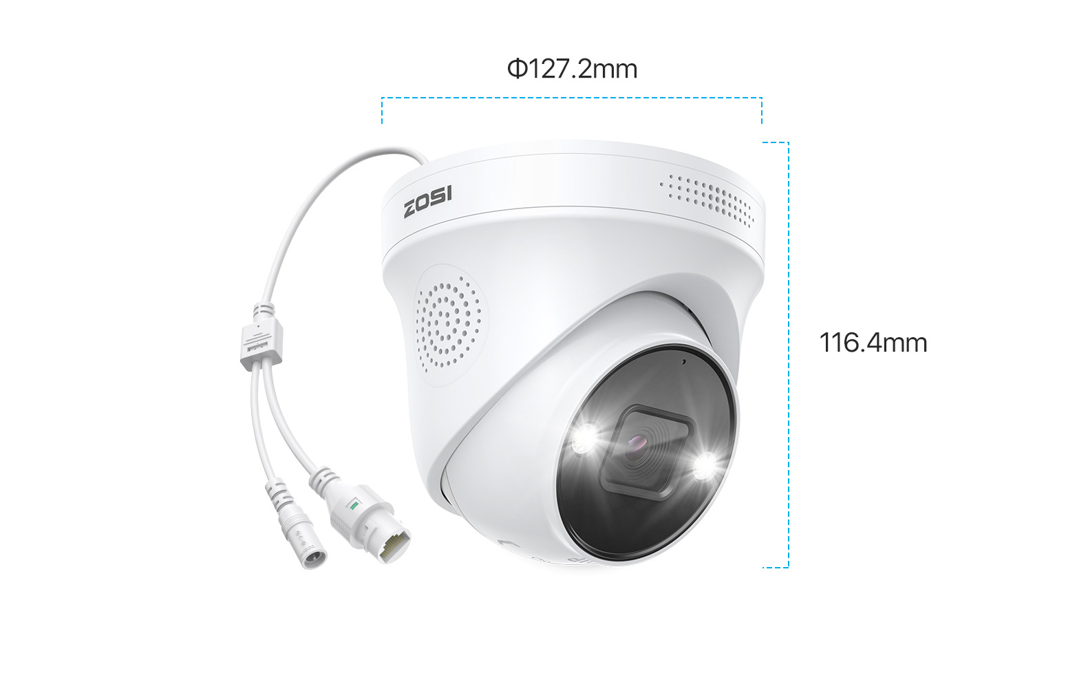 Cameras Reok Intelligent Security 5MP PoE Outdoor Infrared Night Vision IP Human/Vehicle Detection Monitoring Camera RLC-520A d240510