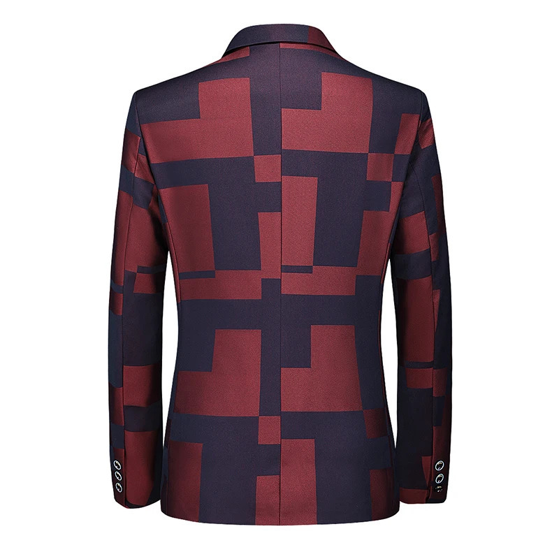 Fashion Mens Casual Boutique Business Personalized Printing Slim Fit Blazers Jacket Suit Dress Coat Large Size 6XL 240626