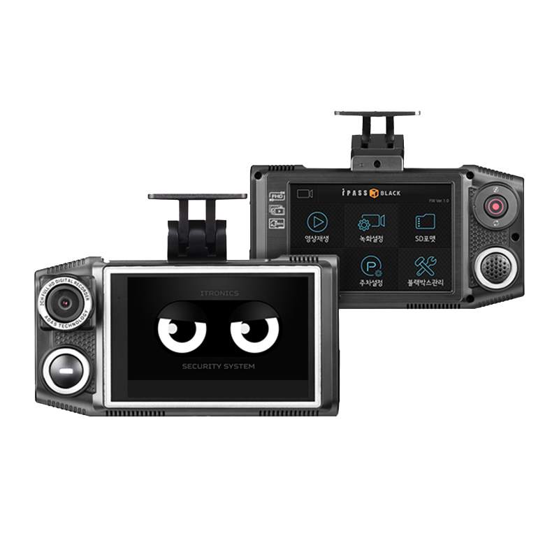 itronics itb 7000plus dash cam front and rear dual for cars car dvr camera back recorder with GPS 24H parking