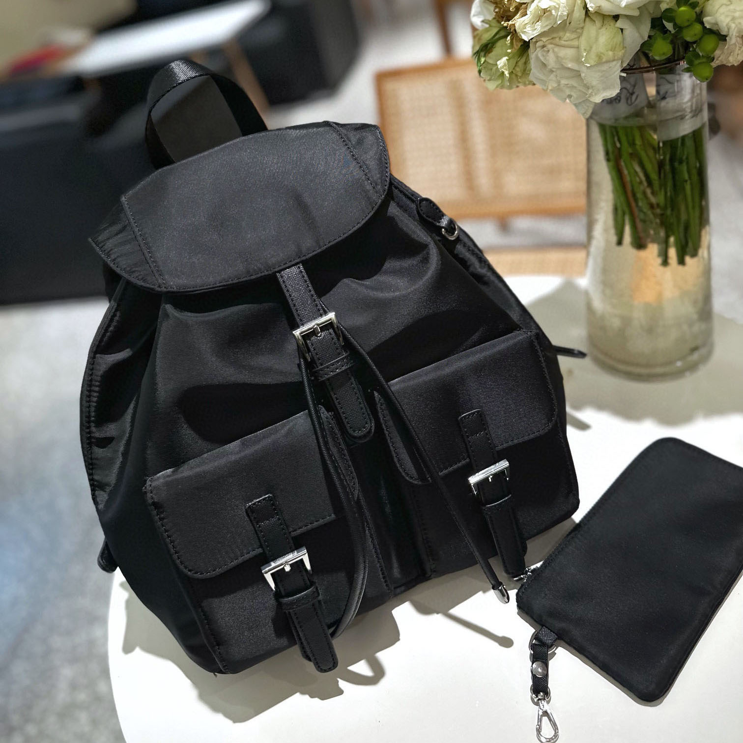 Luxury men nylon Backpack Style Designer Bags Totes Women Pu Leather Shoulder Bag letter zipper women Interior Compartment purse wallets messenger crossbody bag