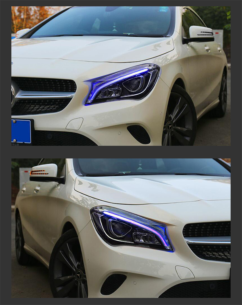 Car Light Assembly For Benz W117 LED Headlight 2014-20 20 CLA220 CLA260 DRL Turn Signal High Beam Angel Eye light