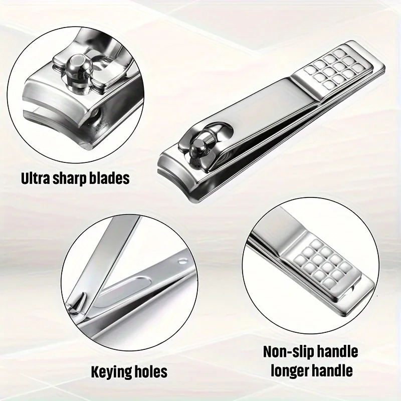 12Pcs Stainless Steel Nail Clipper Set for Women and Men - Fingernail and Toenail Cutter 240627