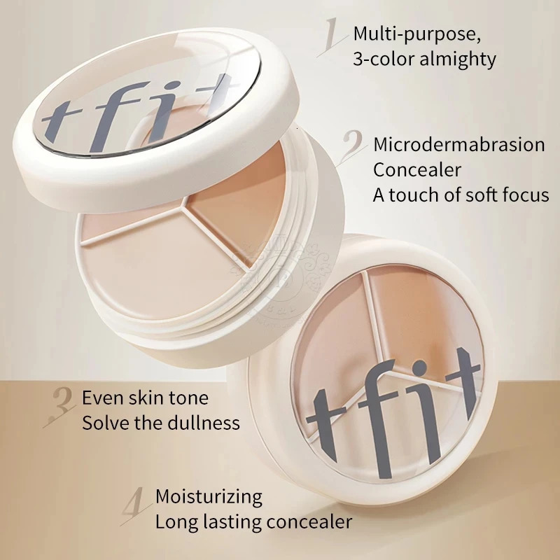 TFIT 3-color Concealer Palette Professional Makeup Conceal Cream for Face Eye Contour Dark Circles Corrector Korea Cosmetics 3g 240627