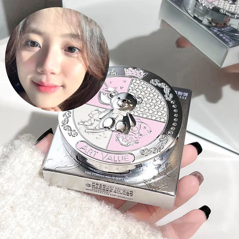 3 Color Natural Pink Loose Powder Oil Control Waterproof Mineral Face Pressed Makeup Powder Cosmetic Long Lasting Setting Powder 240627