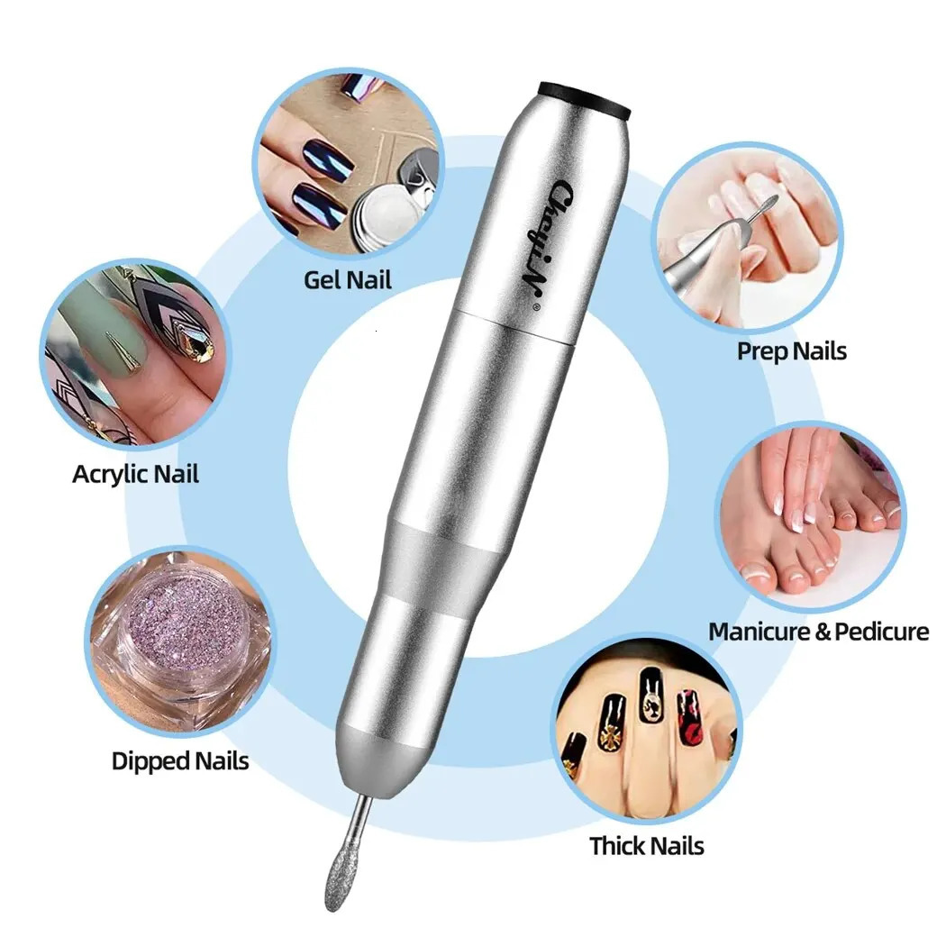 20000rpm Nail Drill Machine Polishing Grinder For Manicure Milling Cutter Set Adjustable Speed Electric Nail Sander 240627