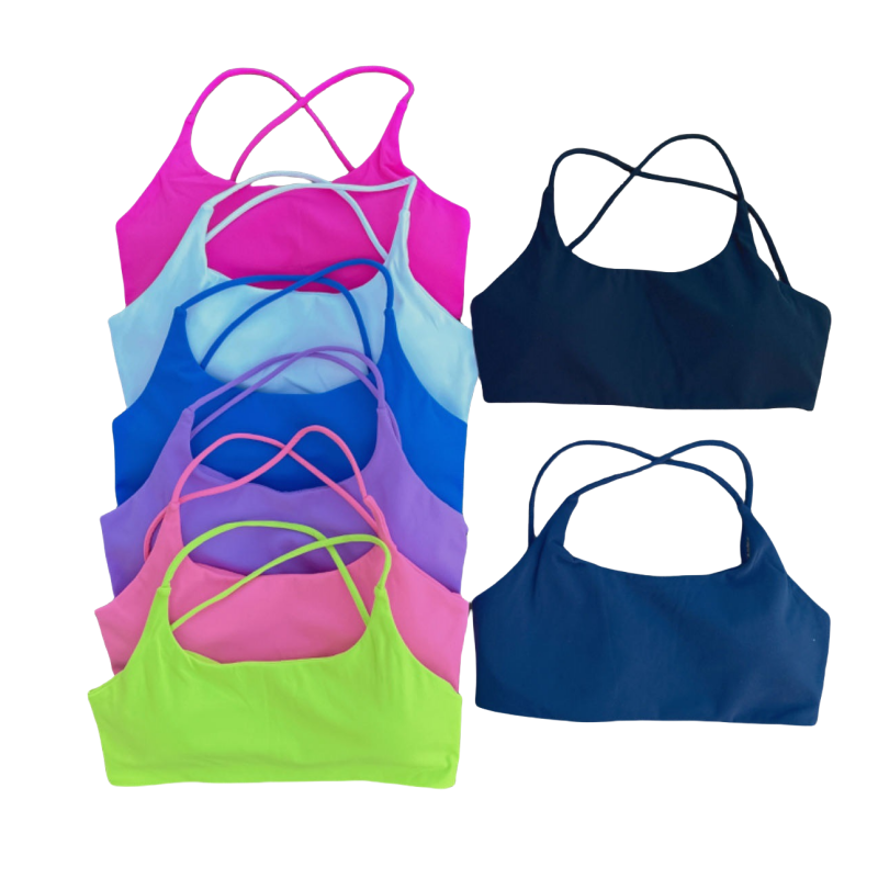 Women Cross Strap Shockproof Sexy Back Clothing Breathable Quick Dry Yoga Bra Fitness Sports Underwear Workout Gym Tank Tops Running Casual Brassiere