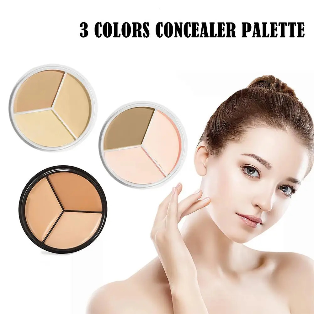 Contour Concealer Palette With Brush Full Coverage Spot Makeup Cosmetics Cream Circles Dark Colors Concea F8L9 240627