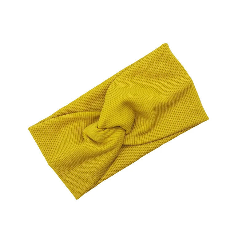 1 PCS Spring Summer Solid Color Baby Headband Girls Twisted Knotted Soft Elastic Girl Headbands Hair Accessories Large Size 240625