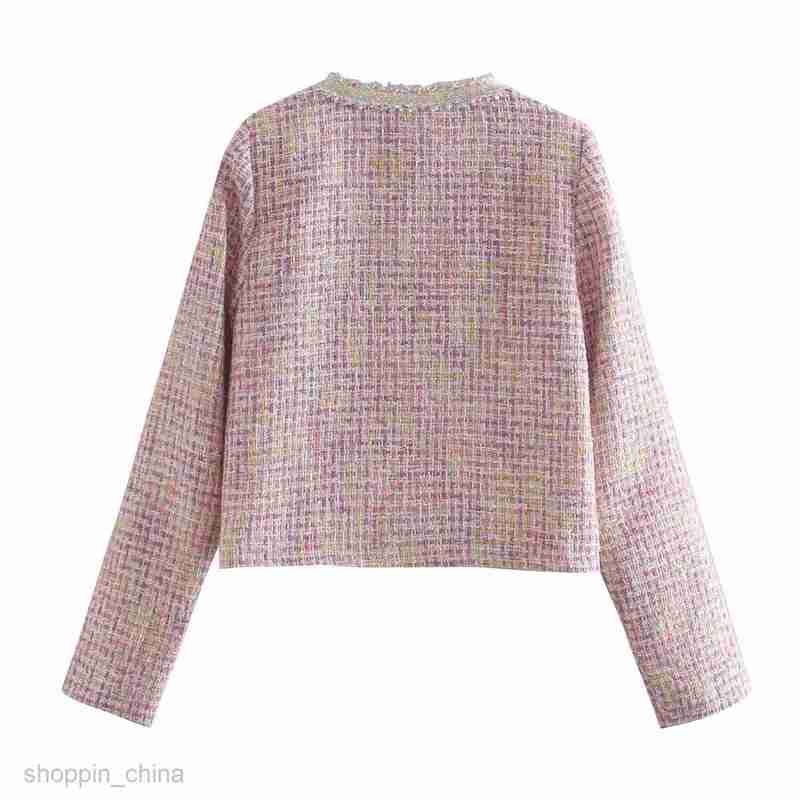 Women Jackets Coats Spring Monsoon Fashion New Small Fragrance Style Pattern Short Jacket Top Coat Women