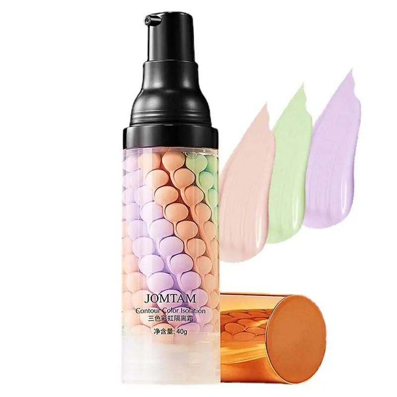 Makeup Primer Three Colors Liquid Concealer Invisible Pore Brighten Skin Mixed Isolation Lotion Face Makeup Primer Base Cream 240627
