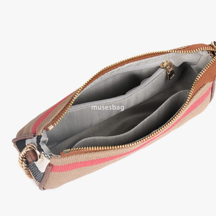 Urban minimalist chain small canvas plaid new high-end and fashionable leather women underarm single shoulder crossbody bag a6b5 4