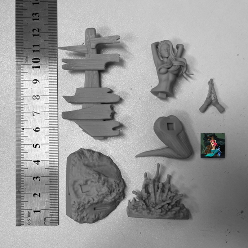 1/24 75mm Scale Fantasy Hobby Miniatures Resin Figure Model Kit Sexy Mermaid Diorama Unassembled Unpainted Free Shipping