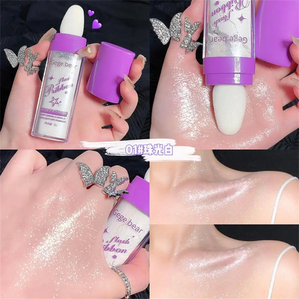 Polvo Hadas Face Body Highlight 3 Colors Cosmetics Highlighter Powder Shimmer Contour Blush Powder Face Makeup Fairy Powder 240627