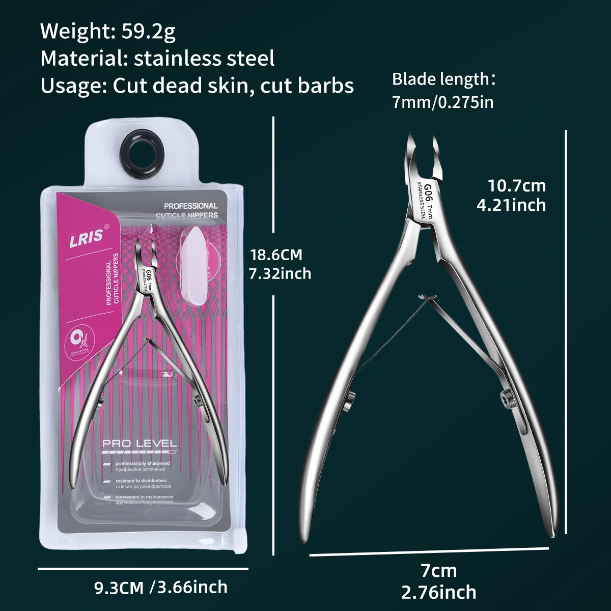 Russian Ieather Clippers Professional Nail Salon Tools Vietnam Craft Stainless Steel Double Fork Ieather Clippers High-end Nail 240627