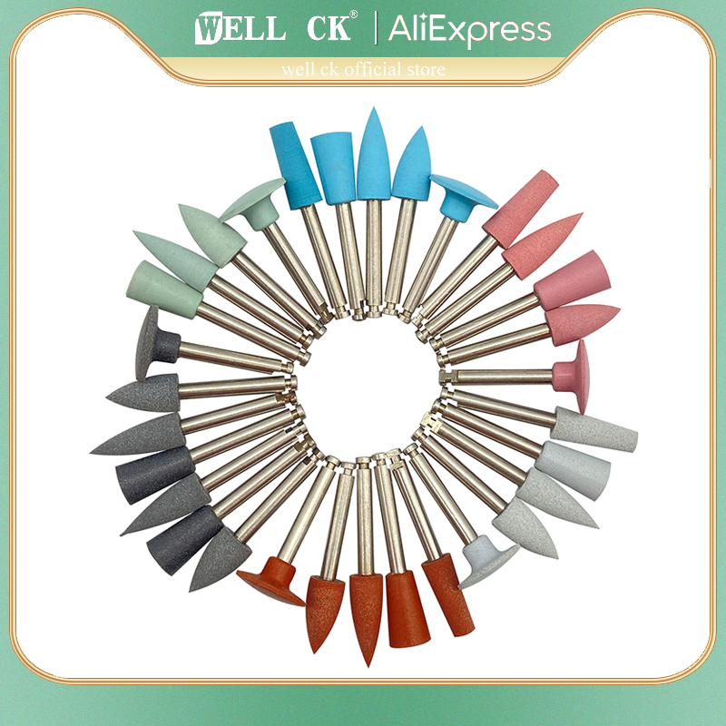 Dental Tools Materials Silicone Grinding Heads Teeth Polisher for RA Shank Low-speed Machine Polishing Dentistry Instrument