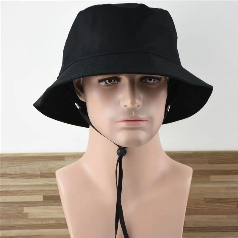 Men Large Size Fisherman Hat Pure Cotton Sun Cap Male Bucket Hat Big Head Man Plus Size Boonie Hat 57-60cm 60-62cm 62-64cm 240626