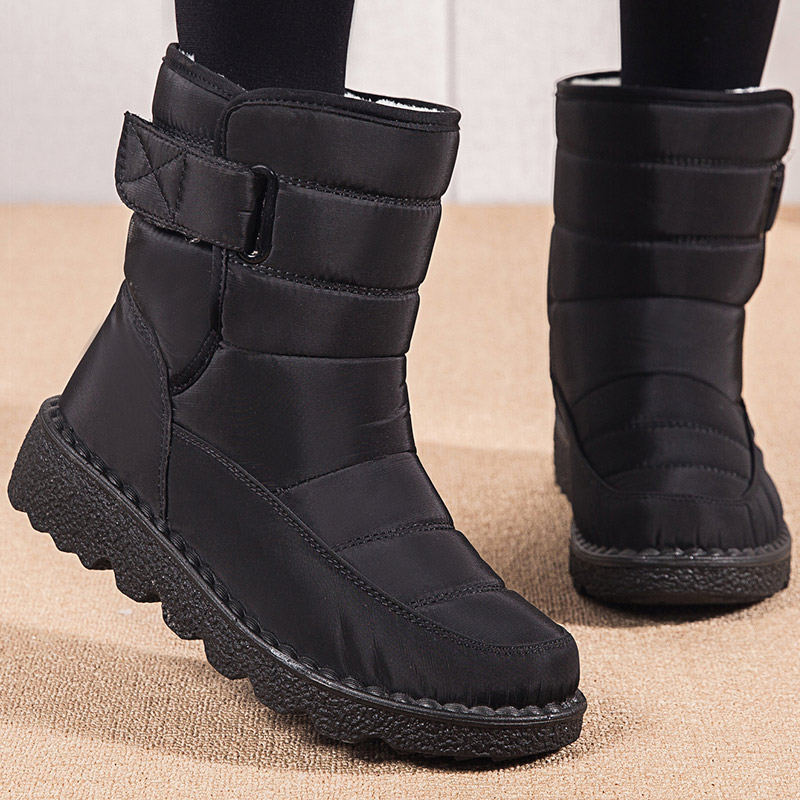Women's Mid-Calf Winter Hot Snow Boots: Waterproof Platform Heel Botas New For Women, 2024