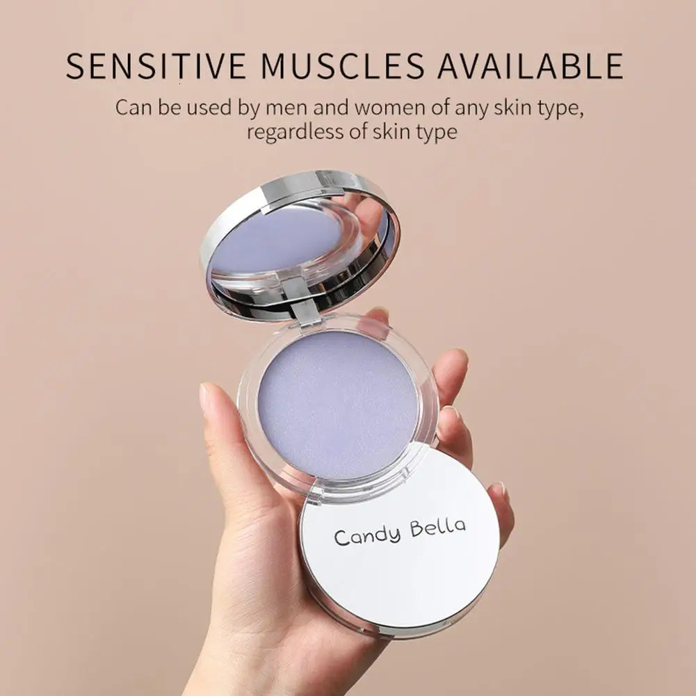 Lavender Pressed Powder Matte Powder Lasting Oil Control Full Coverage Face Compact Setting Powder Makeup Foundation Cosmetics 240627