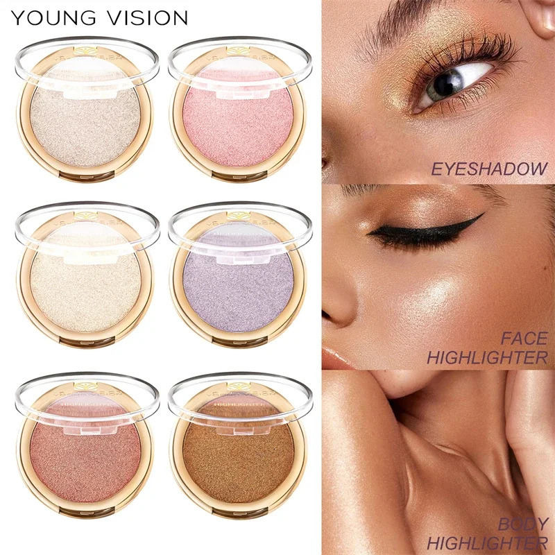 Beautiful Highlighter Powder Palette Makeup Glow Face Contour Shimmer Water Light Highlight Makeup Pallete Cosmetics 240627