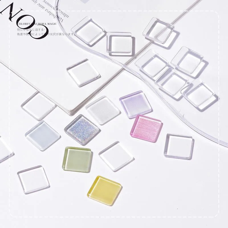 Glass Color Card Transparent Tips Clear Round Nail Tips Flat Back UV Gel Polish For Display Color Card Chart Nails Art Tools 240627