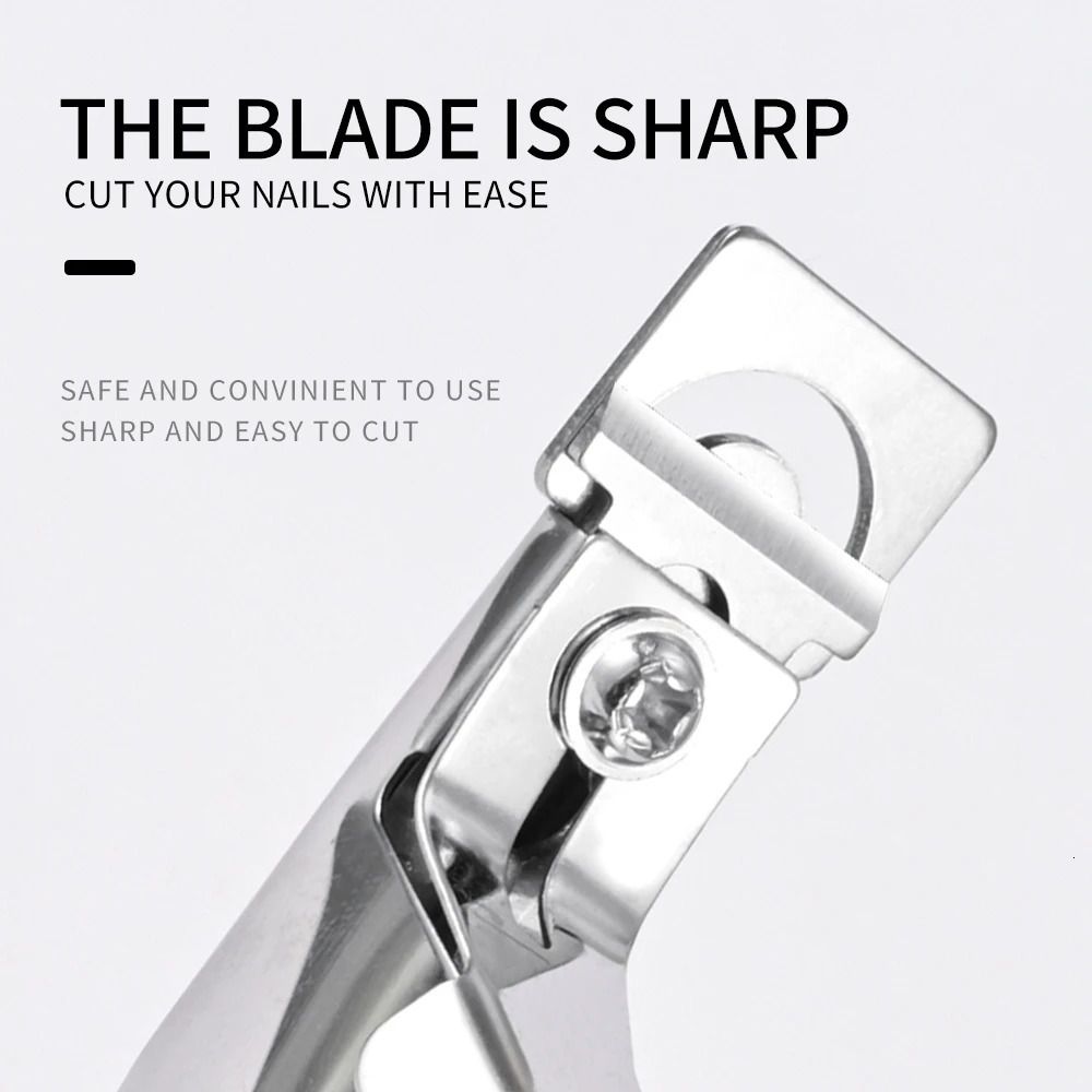 Professional Nail Cutter Special Type U Word False Tips Edge Fingernail Clipper Stainless Steel Nail Trimmer Manicure Accessorie 240627