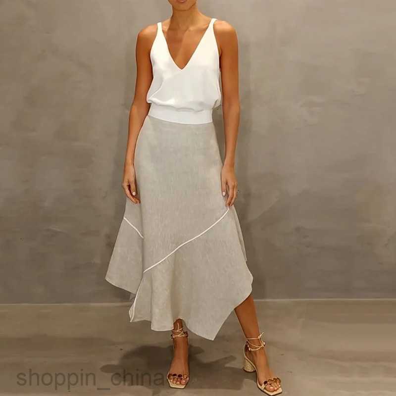 Basic Casual Women Dresses Fashion New Casual Polo Collar Sleeveless Loose Solid Pants Two Piece Set