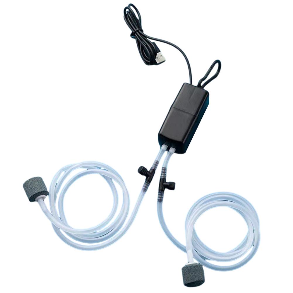 Mini Aquarium Air Pump Kit Oxygen Pump With Air Stone Silent High Energy Efficient USB Aquarium Filter Fishing Tank Accessories