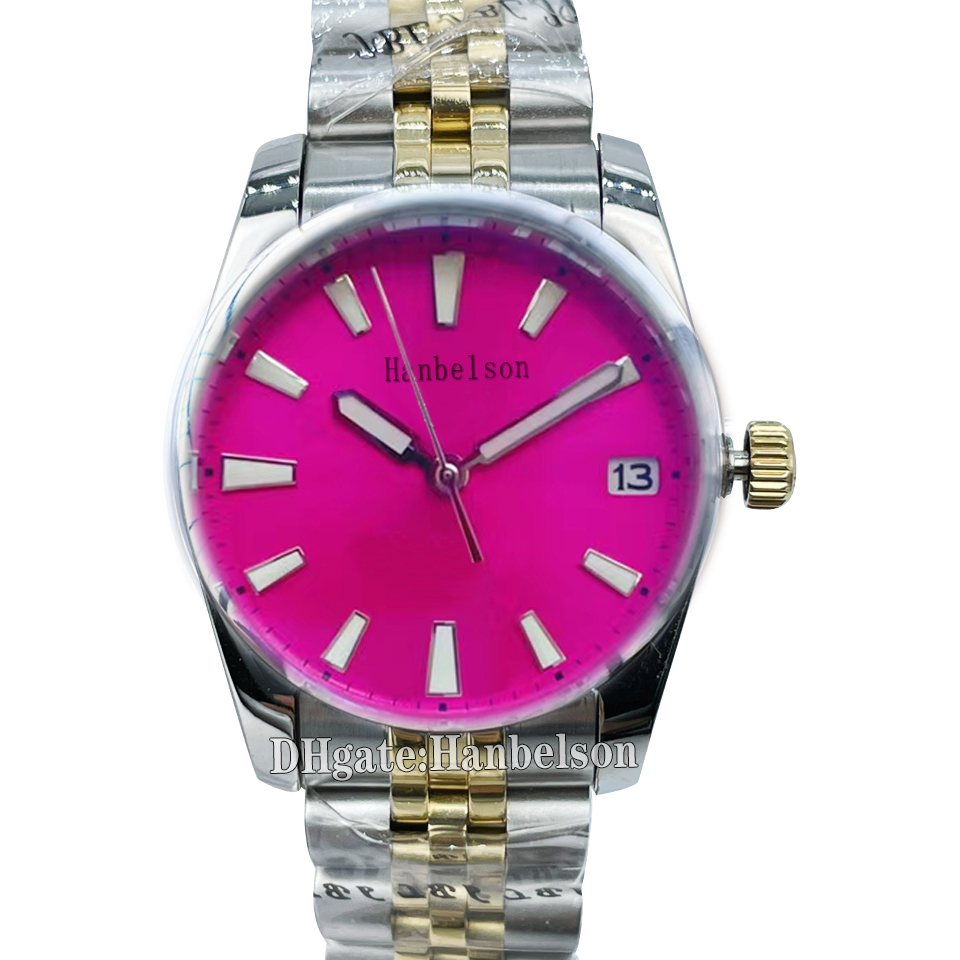 red Ladies watches Quartz Wristwatch Diamond dial womens watches gift 36mm All steel strap clock