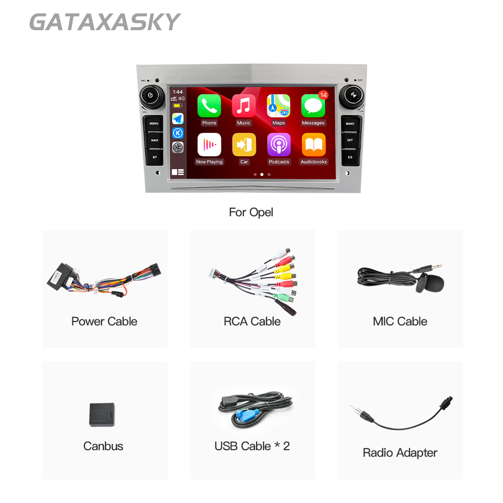 GATAXASKY Car Multimedia Android 10 Radio for Opel para Astra H J 2004 Vauxhall Meriva Vectra Antara Zafira Corsa Carplay Stereo