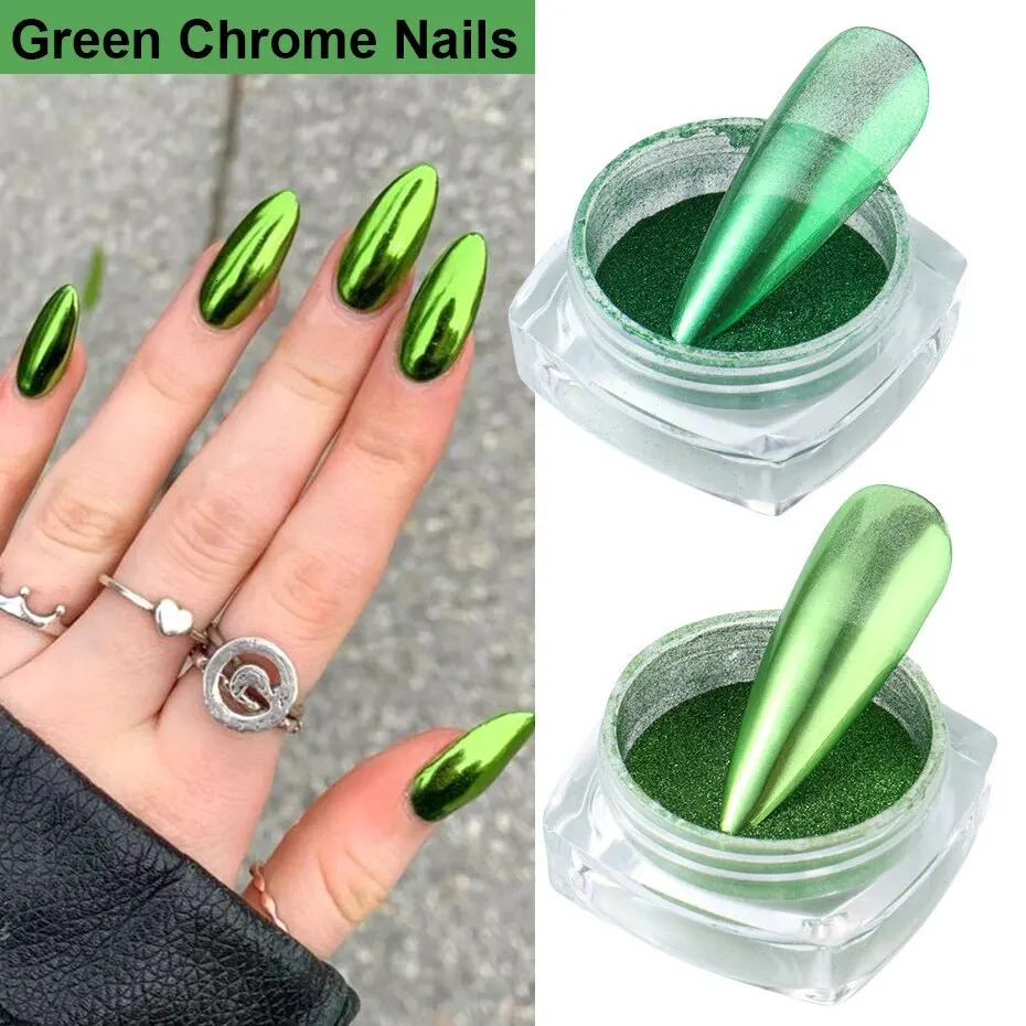 17 Colors Metallic Chrome Nail Powder Set Gold Silver Magic Mirror Glitter Nail Rubbing Pigment Flakes For Y2K Nail Art Decor 240627