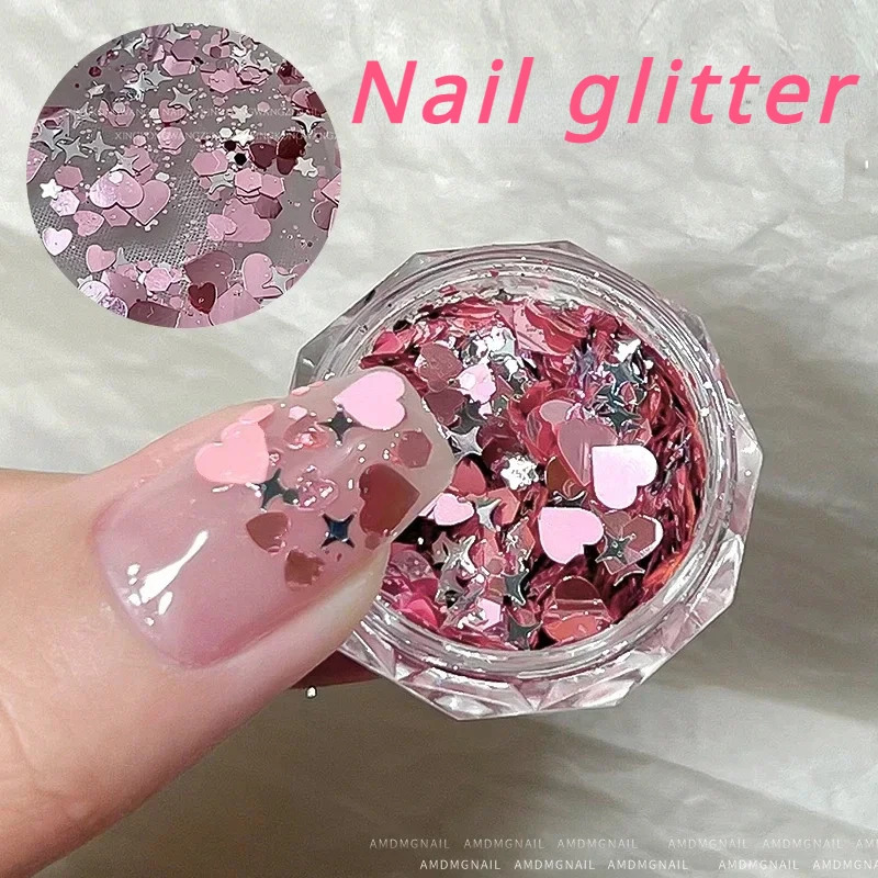 Nail Art Heartbeat Shape Holographic Glitter Sequins for Resin DIY Making Art Craft Nail Makeup Decoration Accessories 240627