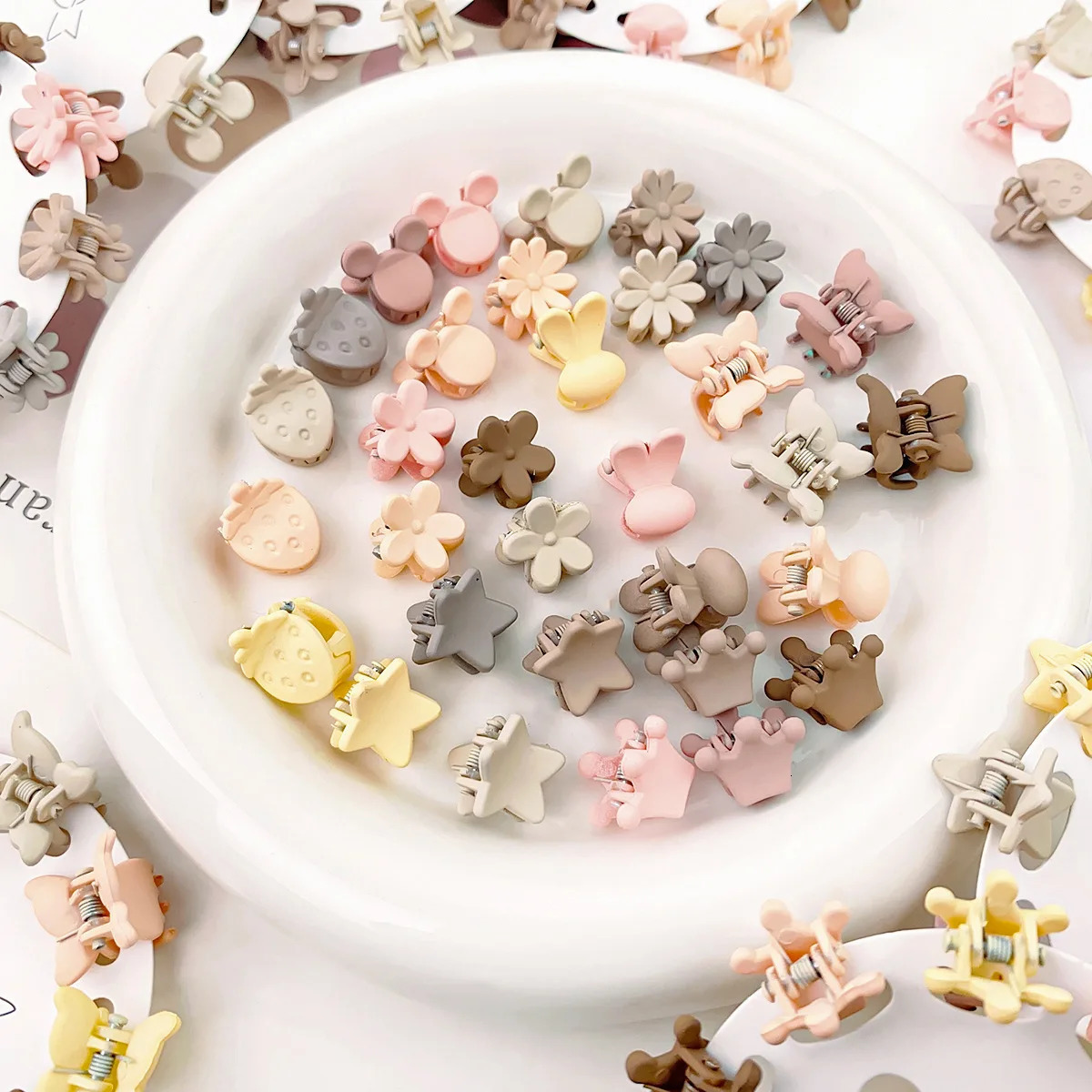 Mini Cute Oatmeal Color Clip Hyuna Style Solid Hair Does Not Hurt Accessories Childrens Bangs Broken 240625
