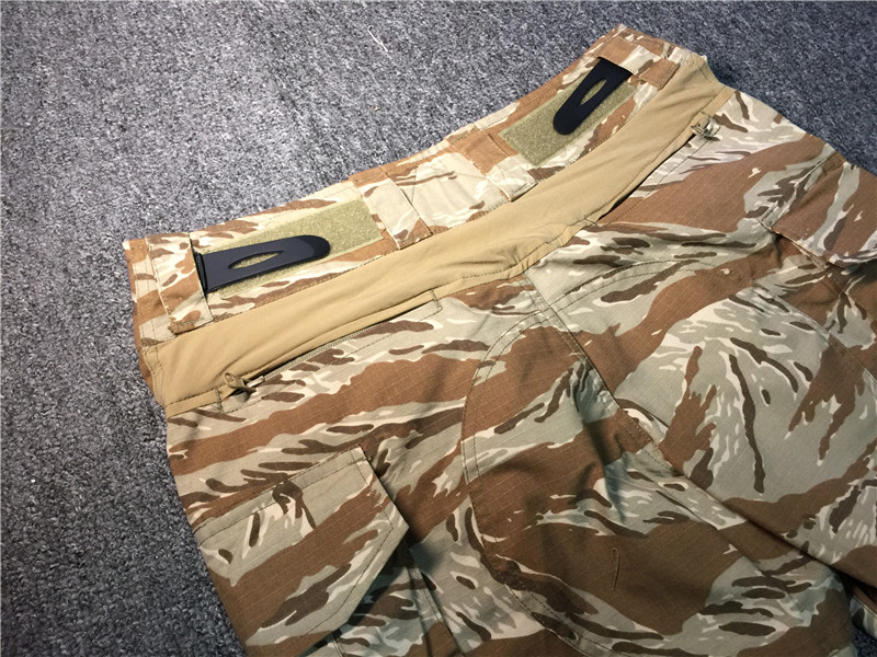 Outdoor Sports Tactics Desert Tiger Pattern Camouflage GEN3 Breathable Combat Trousers + Kneepad