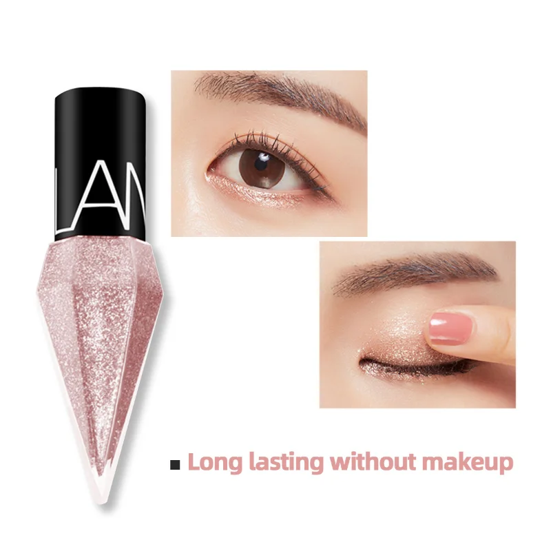 Diamond Shiny Eye Liners Eyeshadow Waterproof Silver Rose Gold Color Glitter Sequins Eyeliner Eye Shadow Makeup Beauty Cosmetics