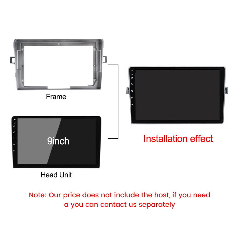 Android Car Radio Fascia Frame For Toyota Verso 2009 2010 2011 2012-2018 Optional Cable Dash Fitting Panel Kit For 9inch